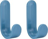 Ophanghaak - ophanghaken - ophanghaakjes zelfklevend  - set van 2 - blauw