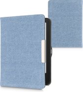 kwmobile Flip case voor e-reader - Beschermhoes geschikt voor Tolino Vision 1 / 2 / 3 / 4 HD - Magneetsluiting - Denim design in lichtblauw
