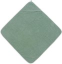 Groene badcape van badstof katoen, 75x75 cm.