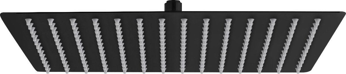 RVS Douchekop mat zwart 30 x 30 cm