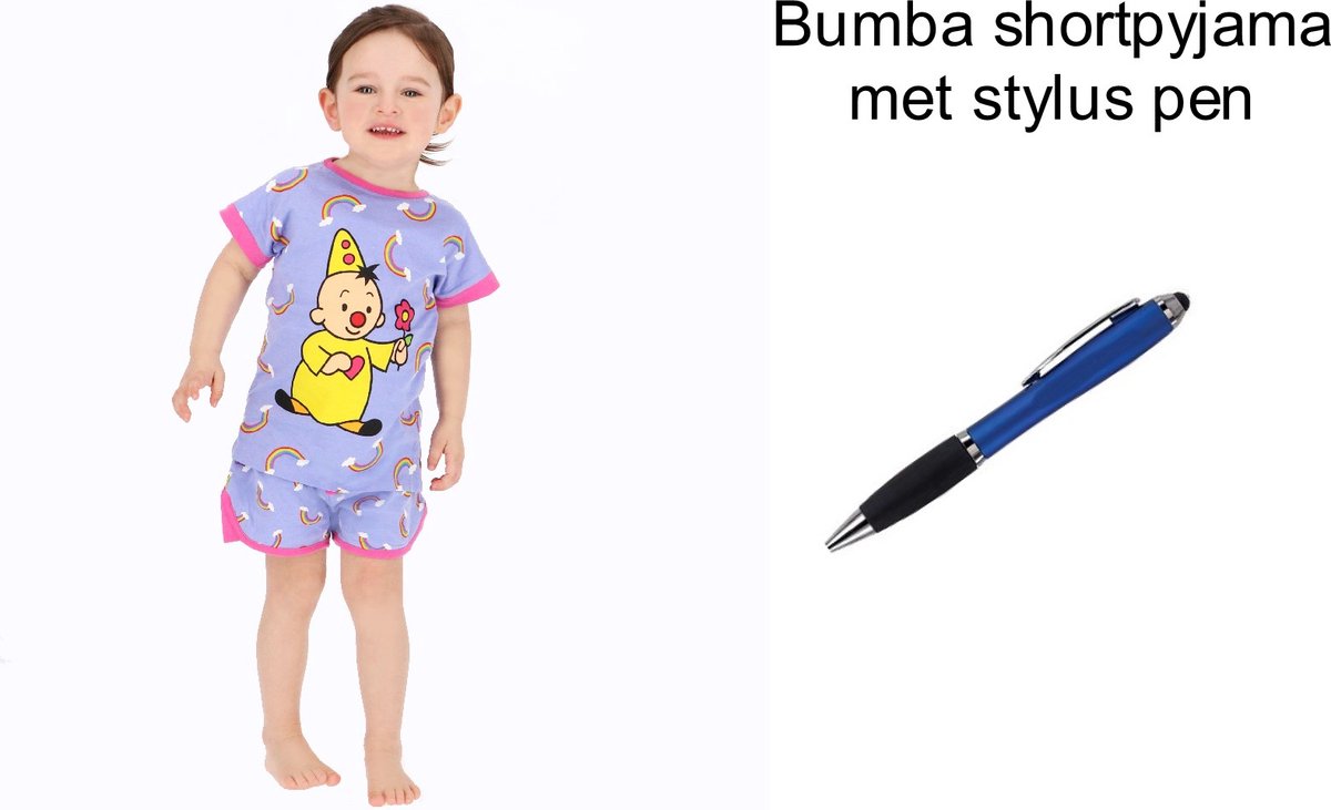 Bumba short pyjama - shortama - Regenboog - Meisjes. Maat 98/104 cm - 3/4 jaar + EXTRA 1 Stylus Pen.