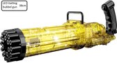 LED Gatling bubbel gun EXTREME - 21 gaten - Geel