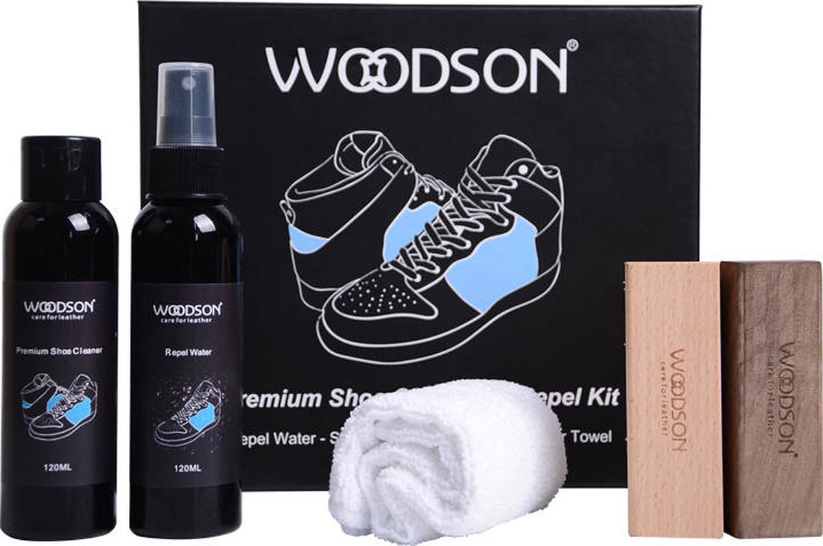 WOODSON® Sneaker Cleaning Kit - 5 in 1 - Sneaker Cleaner - Crep - Sneaker Reiniger - Schoenen Reiniger – Sneaker Protector – Schoenborstel