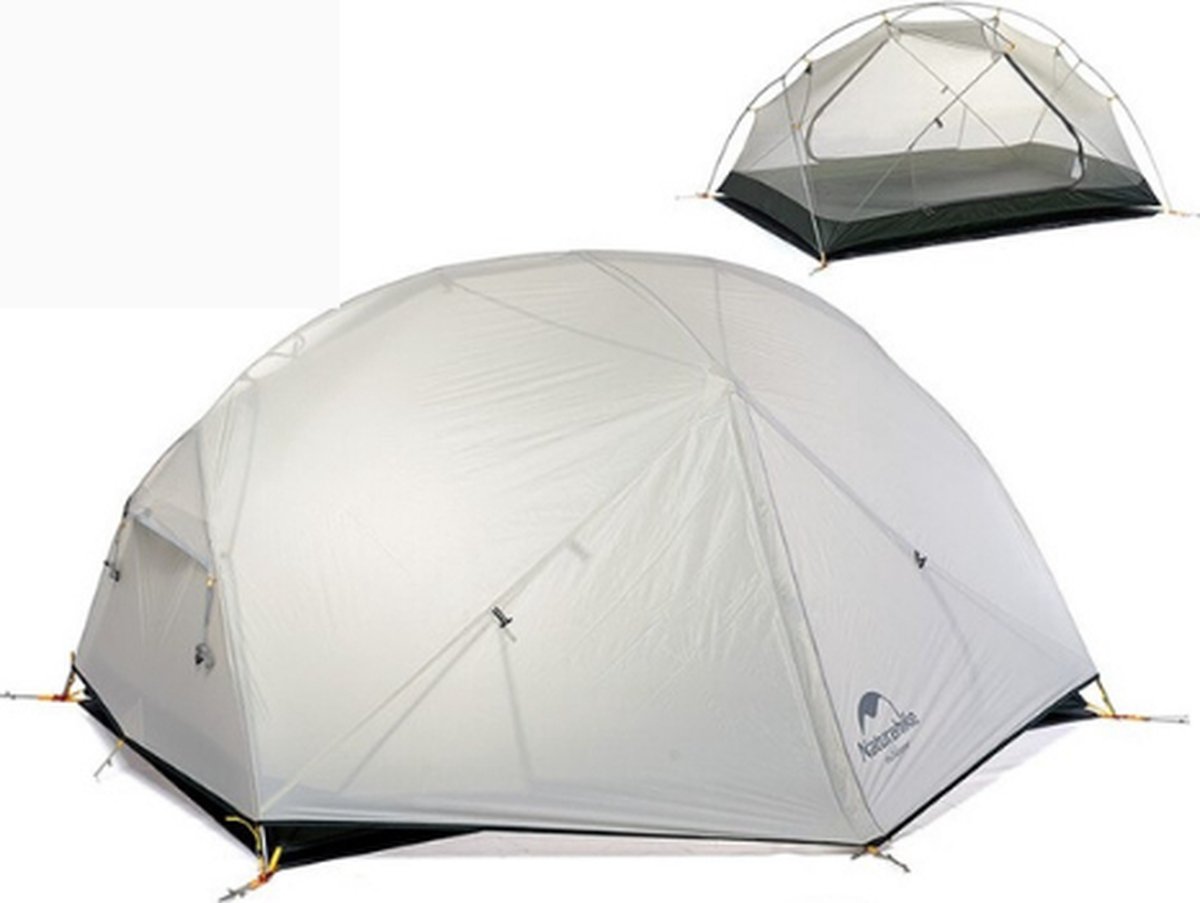 Naturehike Mongar Tent - Kampeertent - 100% Waterdicht - Lichtgewicht - 2 Persoons - Dubbellaags - Grijs