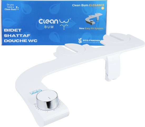 Clean Bum® Elegance Plus Bidet WC- Dubbele Sproeikop - Easy Fit Systeem