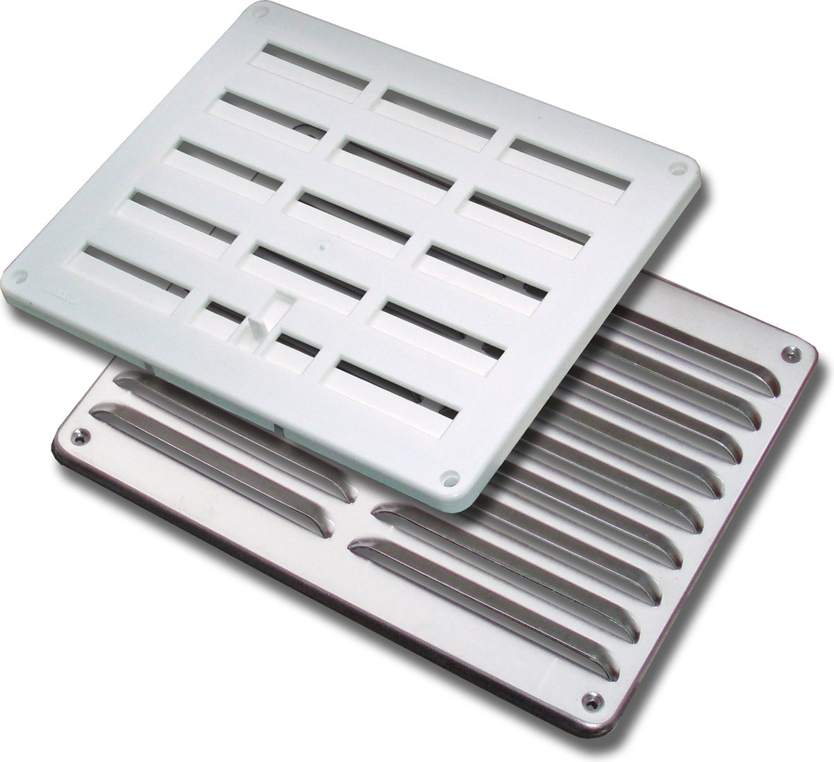 Bekro Ventilatieset 250x200mm, wit/aluminium