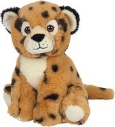 Pluche knuffel cheetah jachtluipaard van 19 cm - Speelgoed knuffeldieren luipaarden