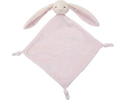 Nature Planet pluche knuffeldoekje/tuttel Konijn - roze - 40 x 40 cm - Baby knuffels - kraamcadeau