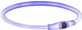 Trixie Halsband Usb Flash Light Lichtgevend Oplaadbaar Tpu Blauw - 65X0.8 CM