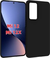 Xiaomi 12/ 12X Hoesje - Zwart Siliconen Case