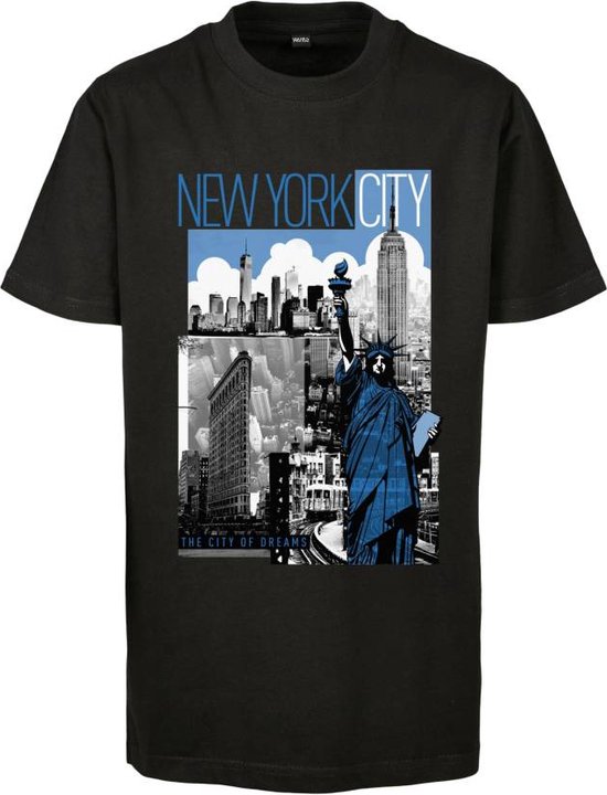 Tshirt Kinder Urban Classics - Kids 134/140 - New York City Zwart