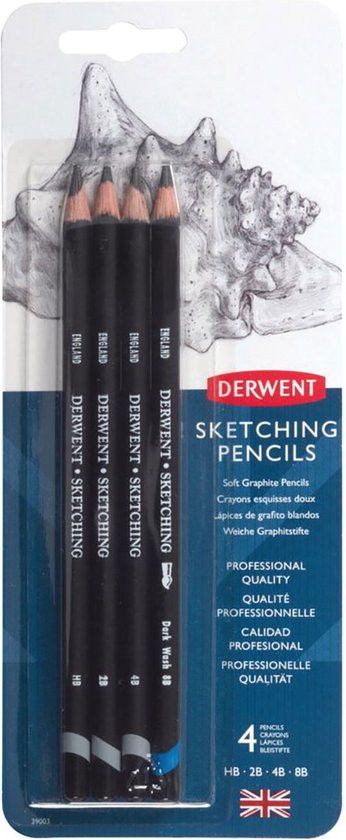 4 crayons graphites - 2H, HB, B, 2B - Crayons esquisse - Crayons de Dessin  et Esquisse - Dessin - Pastel