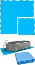10.1 m² Poolmat - 16 EVA schuim matten 81x81 outdoor poolpad - schuimrubber ondermatten set