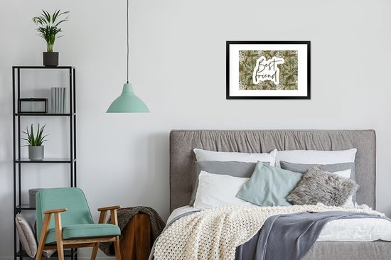 Cadre photo avec affiche - Meilleurs amis - Citations - Best ami - Proverbes - 60x40 cm - Cadre pour affiche