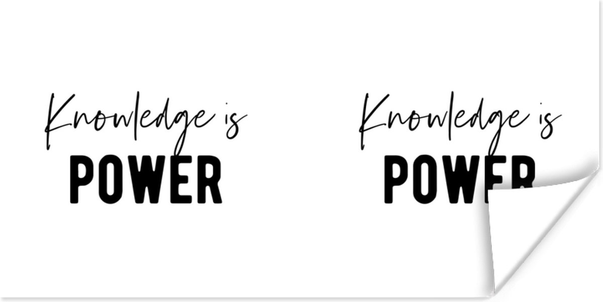 Poster Quote - Studeren - Power - 40x20 cm