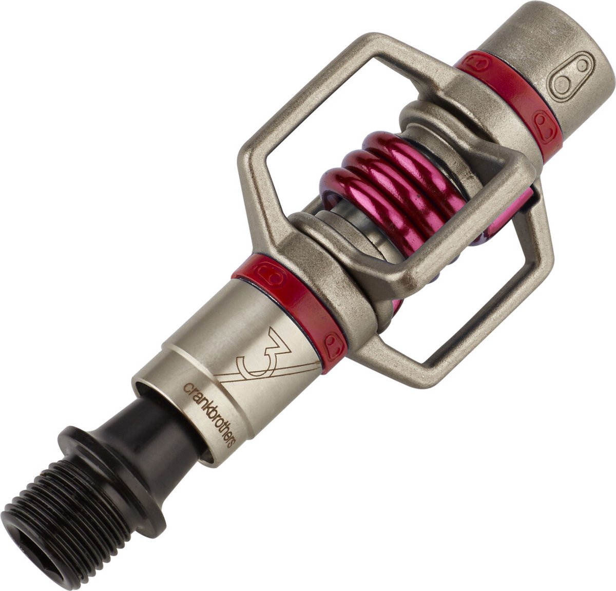 Crankbrothers Eggbeater 3 pedalen - MTB - ultralicht - grijs/rood