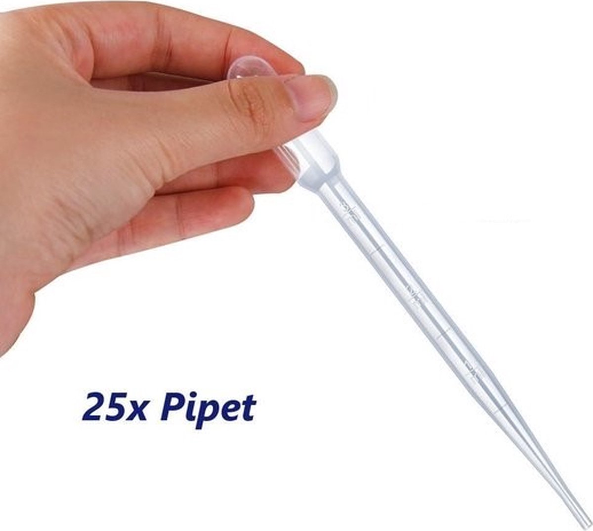 Christian Deluxe 25 stuks set pipet - 3ml - pipet voor vloeistoffen - doseerpipet - plastic pipet - pasteur pipet - whisky pipet