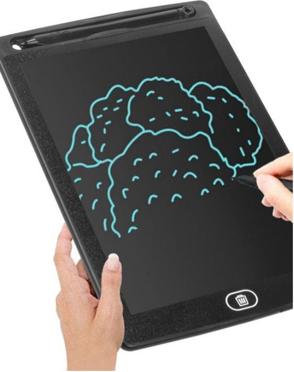 Tekentablet voor kinderen - 12 inch - Writing tablet - Planner - Milieuvriendelijk - Tekenen - Oefenen - Rekenen - Oefentablet - Zwart