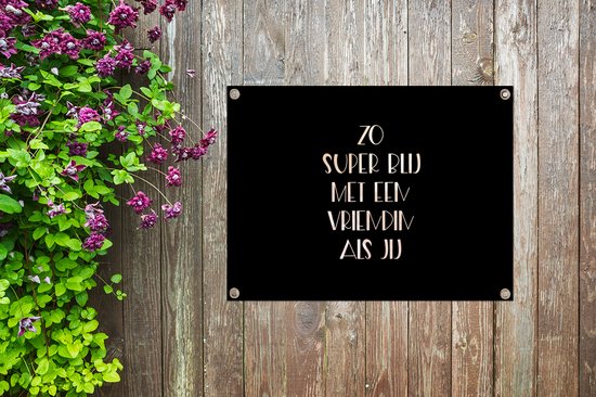 Tuin decoratie Quotes - Vriendin - Zo super blij met een vriendin als