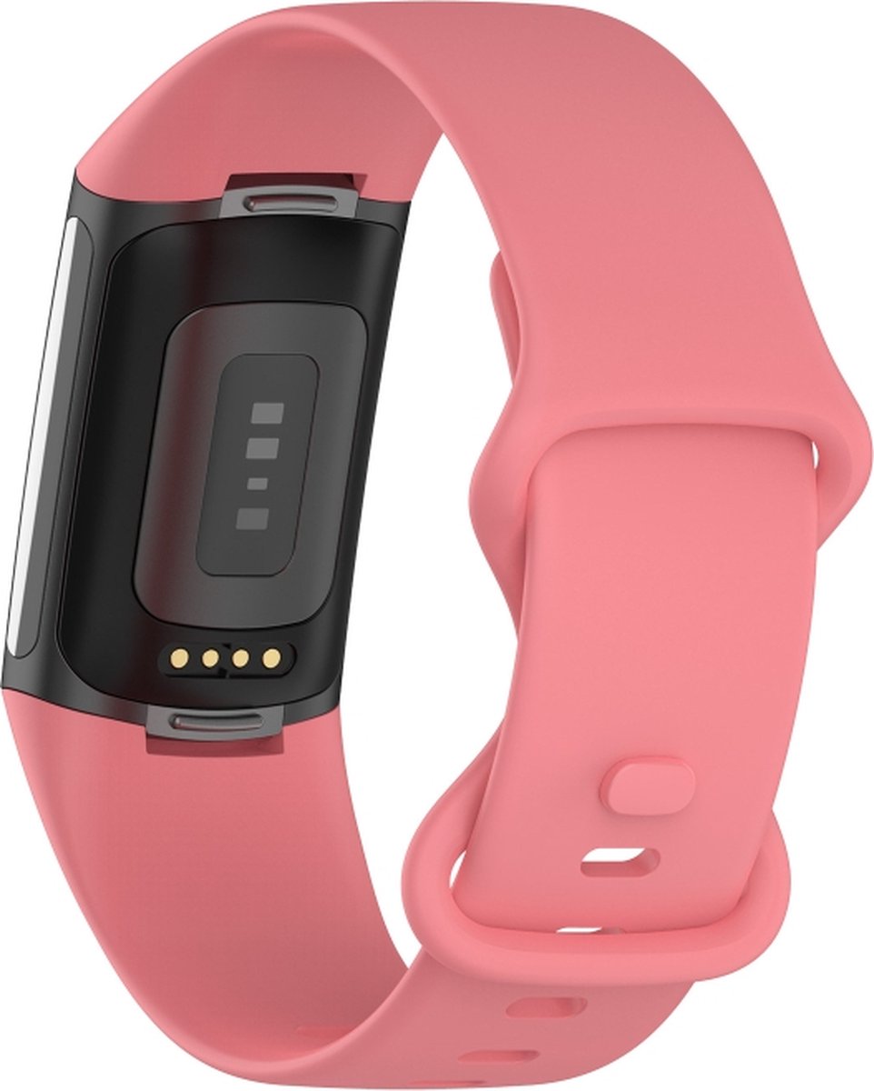Bandje - roze, geschikt voor Fitbit Charge 5 - maat M/L