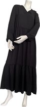 Lange jurken voor dames - Hijab jurk - Oversized Abaya kleding 203 - Zwart kleur - Standaard maat / One size 44/48 - Lengte 140 cm