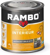 Rambo Pantserlak Interieur - Transparant Mat - Houtnerf Zichtbaar - Antracietgrijs - 0.25L