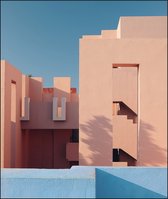 Akoestisch schilderij - EASYphoto  - 123 x 103 cm - 50 mm  -  Architectuur - Santorini - Akoestisch fotopaneel - Akoestisch wandpaneel - Geluidsabsorberend - Esthetisch - EASY Nois