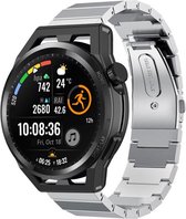 Stalen Smartwatch bandje - Geschikt voor Strap-it Huawei Watch GT Runner metalen bandje - zilver - GT Runner - 22mm - Strap-it Horlogeband / Polsband / Armband