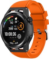 Siliconen Smartwatch bandje - Geschikt voor Strap-it Huawei Watch GT Runner siliconen bandje - oranje - GT Runner - 22mm - Strap-it Horlogeband / Polsband / Armband