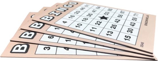 Thumbnail van een extra afbeelding van het spel Bingokaarten 1-75 Karton | Roze | 50 stuks