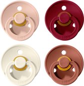 BIBS Fopspenen Bundel 4 Stuks | Maat 3 | 18+ Maanden | Blush, Ruby, Ivory, Woodchuck