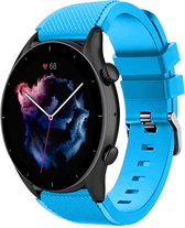 Siliconen Smartwatch bandje - Geschikt voor  Amazfit GTR 3 - Pro siliconen bandje - lichtblauw - GTR 3 & GTR 3 Pro - Strap-it Horlogeband / Polsband / Armband
