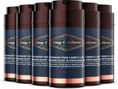 King C. Gillette - Hydraterende Gezicht en Stoppelbaard Crème - Voordeelverpakking 6 x 100ml