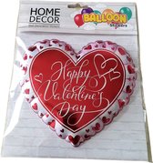 Home decor, muur decoratie ballon sticker Happy Valentine's day