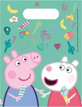 Uitdeelzakjes Peppa Pig (15st) - uitdeelzakjes zijn 23 x 17 cm - Peppa Pig thema - Uitdeelcadeaus - uitdeelzakjes kinderfeestje - uitdeelzakjes kinderfeestje meisje -uitdeelzakjes