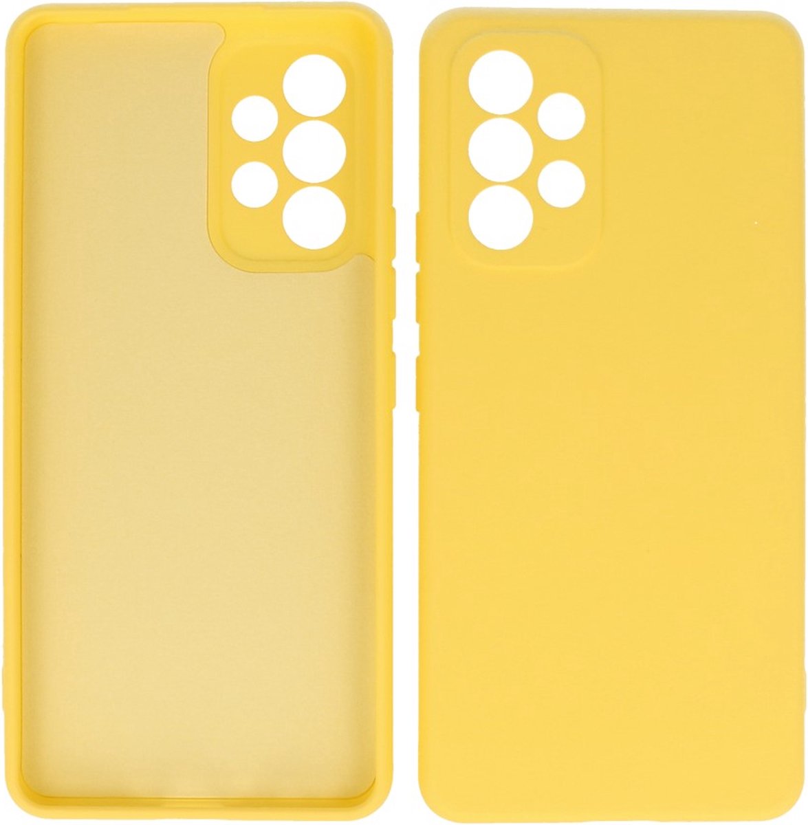 Hoesje Geschikt voor Samsung Galaxy A53 5G - Fashion Telefoonhoesje Backcover - Siliconen Hoesje - Geel