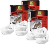 KB Home Defense Muizenlokdoos Magik Grain (granen) - Muizenval - Muizen granen (10g) voldoende voor 70 muizen – 3 x 2 stuks - Muizengif - Werkt binnen 24 uur - Voordeelverpakking
