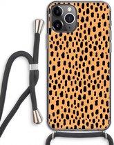 Case Company® - iPhone 11 Pro hoesje met Koord - Panter - Telefoonhoesje met Zwart Koord - Extra Bescherming aan alle Kanten en Over de Schermrand