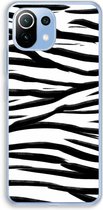 Case Company® - Xiaomi Mi 11 Lite hoesje - Zebra pattern - Soft Cover Telefoonhoesje - Bescherming aan alle Kanten en Schermrand