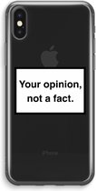 Case Company® - iPhone XS Max hoesje - Your opinion - Soft Cover Telefoonhoesje - Bescherming aan alle Kanten en Schermrand