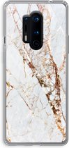 Case Company® - OnePlus 8 Pro hoesje - Goud marmer - Soft Cover Telefoonhoesje - Bescherming aan alle Kanten en Schermrand