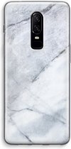 Case Company® - OnePlus 6 hoesje - Witte marmer - Soft Case / Cover - Bescherming aan alle Kanten - Zijkanten Transparant - Bescherming Over de Schermrand - Back Cover