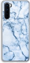 Case Company® - OnePlus Nord hoesje - Blauw marmer - Soft Cover Telefoonhoesje - Bescherming aan alle Kanten en Schermrand