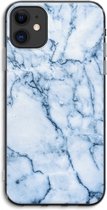 Case Company® - iPhone 11 hoesje - Blauw marmer - Soft Cover Telefoonhoesje - Bescherming aan alle Kanten en Schermrand