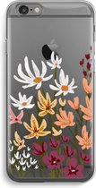 Case Company® - iPhone 6 / 6S hoesje - Painted wildflowers - Soft Cover Telefoonhoesje - Bescherming aan alle Kanten en Schermrand