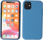 Coque pour iPhone 11 - 2,0 mm d'épaisseur - Fashion arrière tendance - Coque en Siliconen - Bleu marine