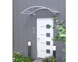Deurluifel boog helder 150 x 90 cm wit