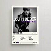Justin Bieber Poster - My World 2.0 Album Cover Poster - Justin Bieber LP - A3 - Justin Bieber Merch - Muziek