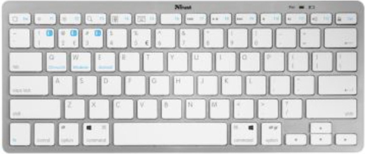 Trust Qwerty Keyboard Wireless Universeel Draadloos Bluetooth - Toetsenbord Voor Smart TV / Tablet / (Windows) PC / Apple Mac - iPad - Samsung - iPhone - Macbook - iMac / Android 23746 GMT