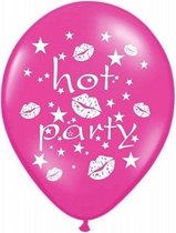 6 Vrijgezellenfeest ballonnen Hot Party - ballon - vrijgezellenfeest - vrijgezellenavond